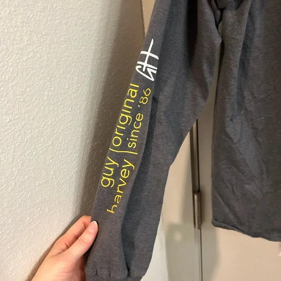 Guy Harvey Charcoal Long Sleeve Men's Tee - Picture 5 of 6